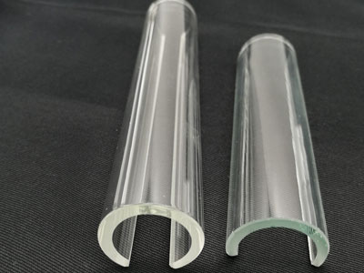 Open seam glass tube