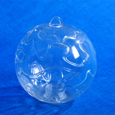 Wave pattern spherical glass lampshade