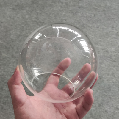 Spherical transparent glass lampshade