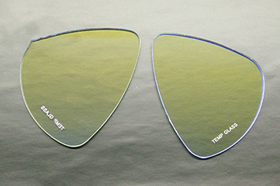 Coated plano lenses